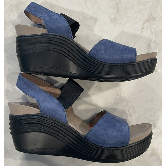 BIONICA Women's Size 10M Suede Leather Platform Sandals Active Comfort - Picture 4 of 12